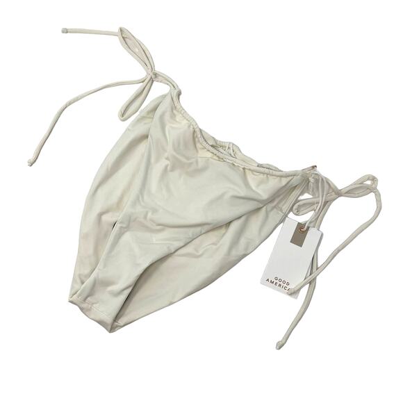 Good American Tiny Ties Swim Bottom Ivory Size 4 - Picture 6 of 9